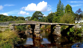 Clapper Bridge in Dartmoor NP